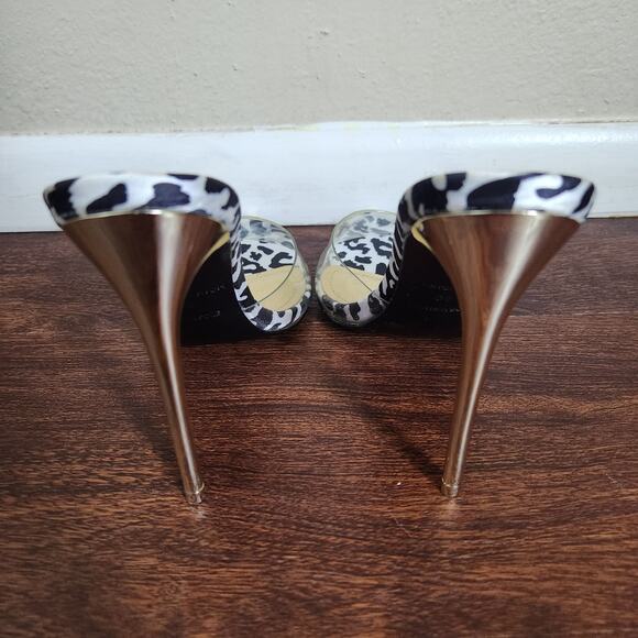 New NWOT Jessica Rich Racy Mule Pointed Toe Sandal Stiletto Heel Leopard Size 6 - Picture 6 of 12